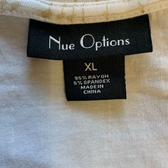 Nue Option beige/white lightweight shirt size XL - Picture 5 of 6